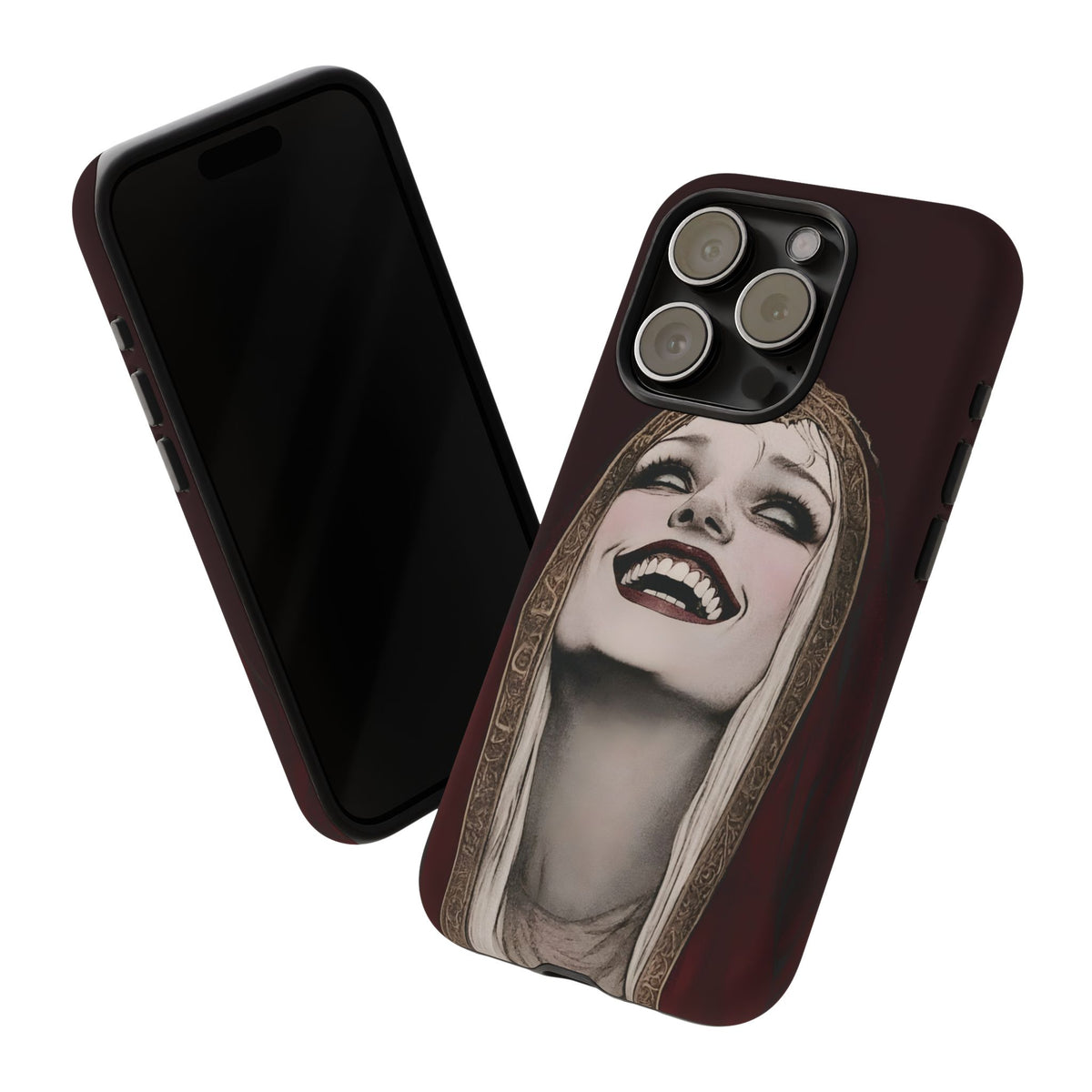 Phone Case — Gothic Laughing Nun Dark Art Protective Cover
