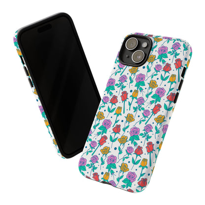 Floral Garden Tough Phone Case — Colorful Rose Pattern