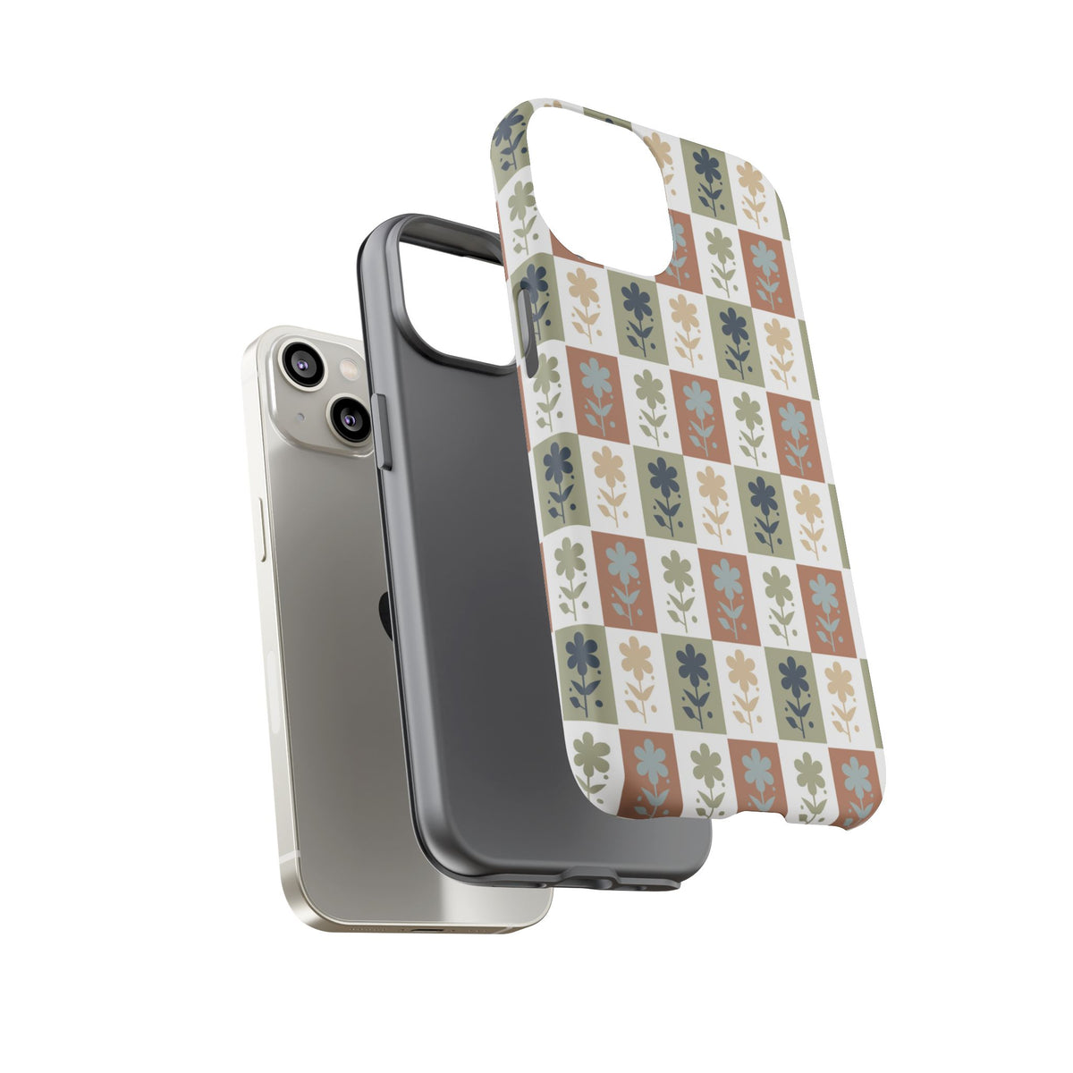 Floral Patchwork Tough Case — Retro Boho Phone Cover