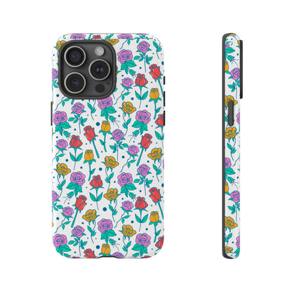 Floral Garden Tough Phone Case — Colorful Rose Pattern