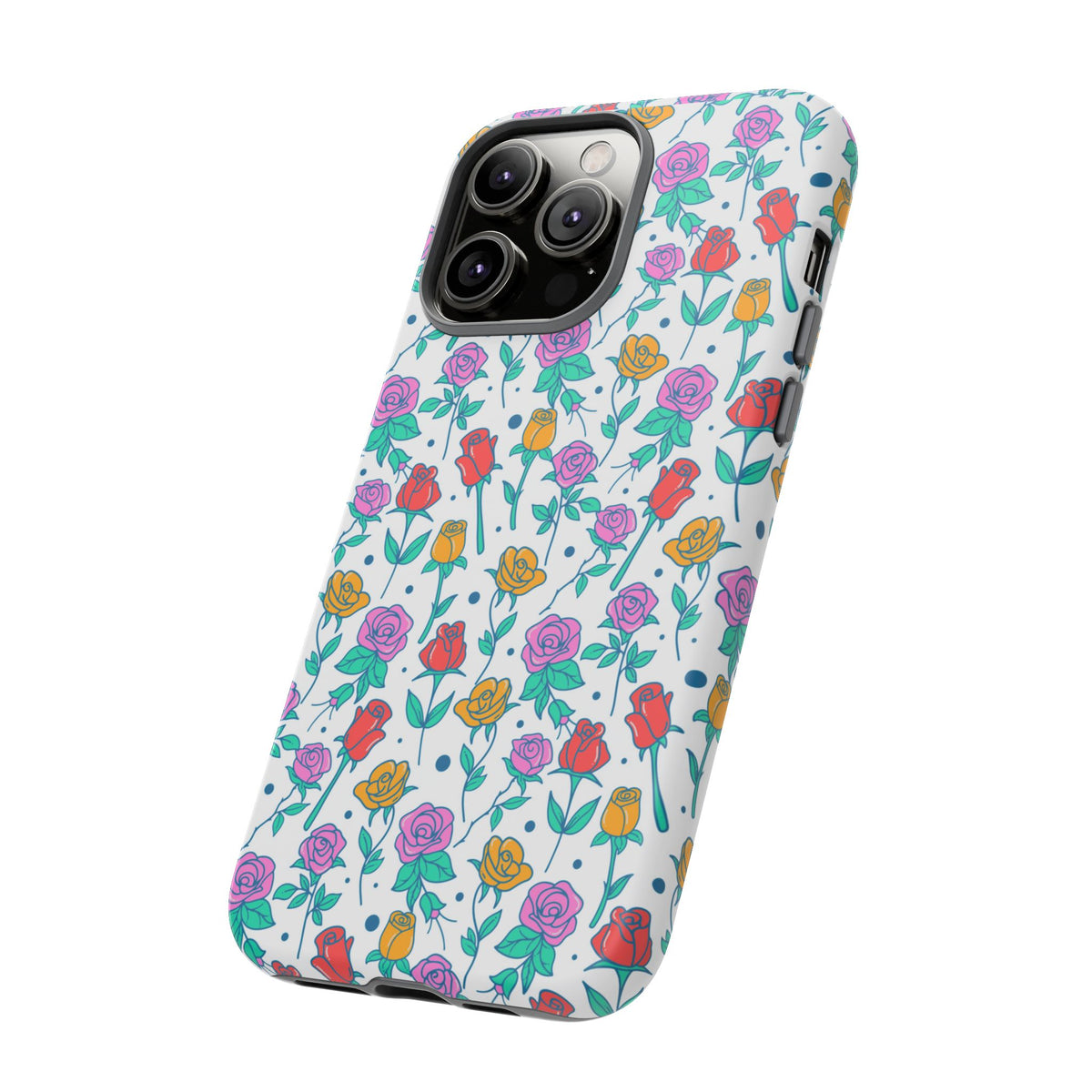 Floral Garden Tough Phone Case — Colorful Rose Pattern