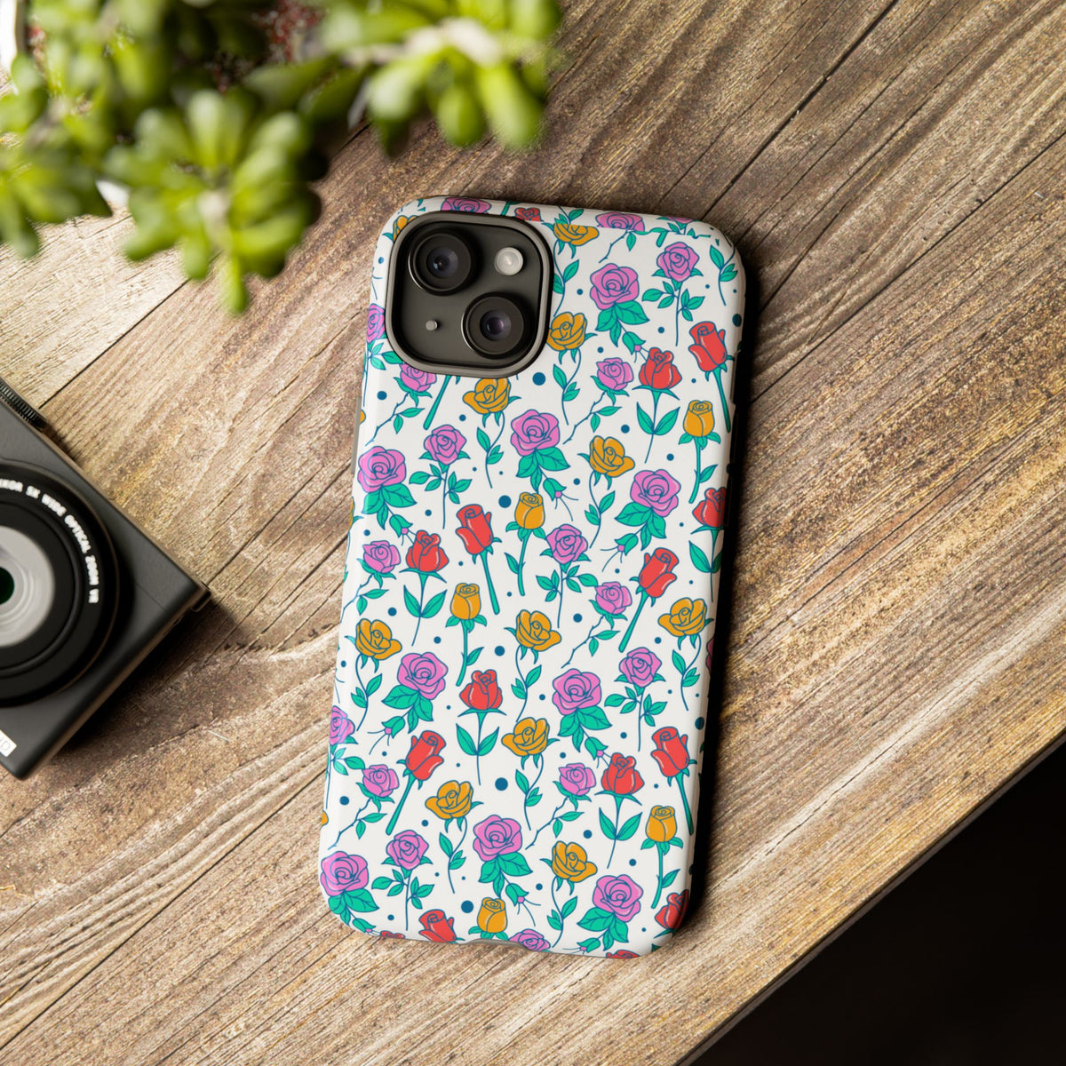 Floral Garden Tough Phone Case — Colorful Rose Pattern