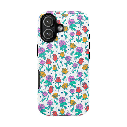 Floral Garden Tough Phone Case — Colorful Rose Pattern