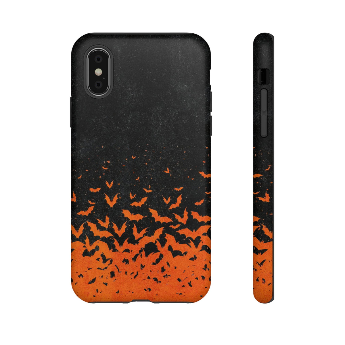 Halloween Orange Bat Swarm Phone Case — Tough Protective iPhone Cover