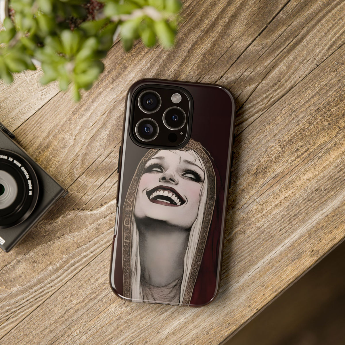 Phone Case — Gothic Laughing Nun Dark Art Protective Cover