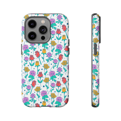 Floral Garden Tough Phone Case — Colorful Rose Pattern