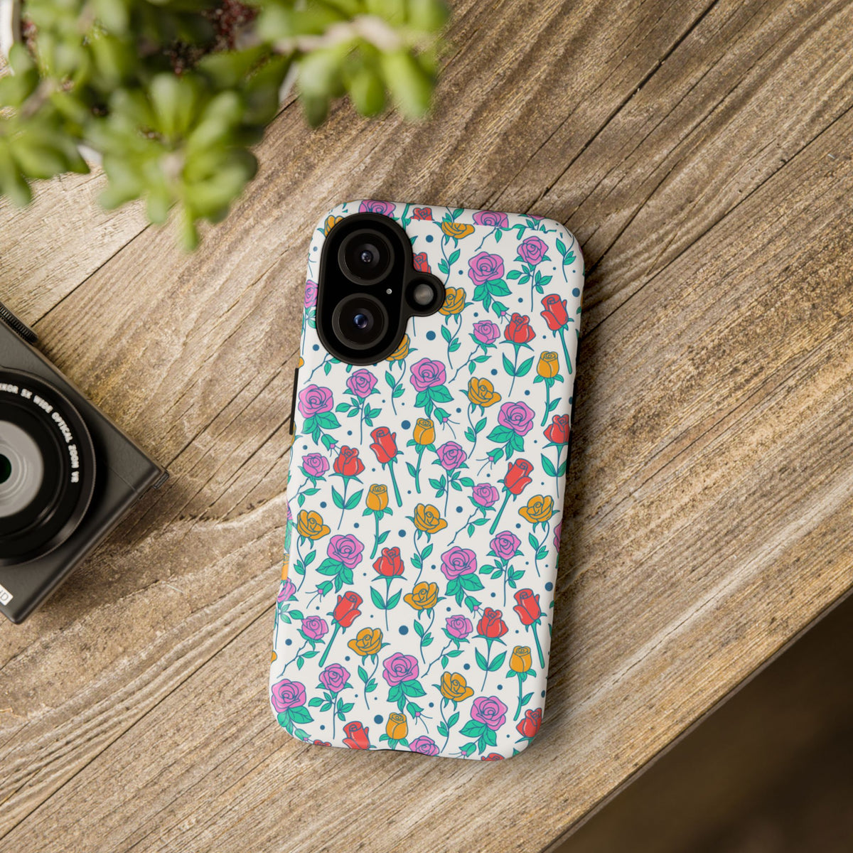 Floral Garden Tough Phone Case — Colorful Rose Pattern