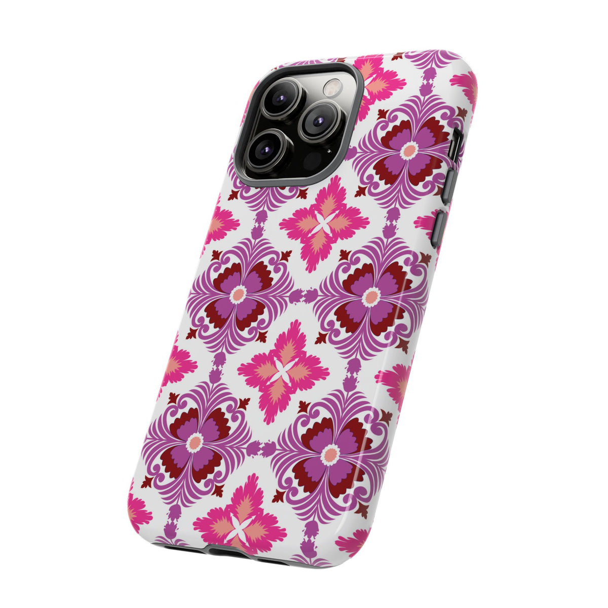 Pink Tile Floral Phone Case