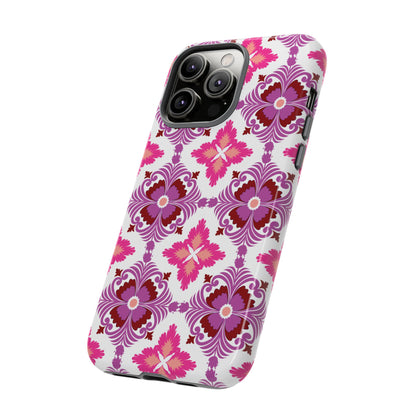Pink Tile Floral Phone Case