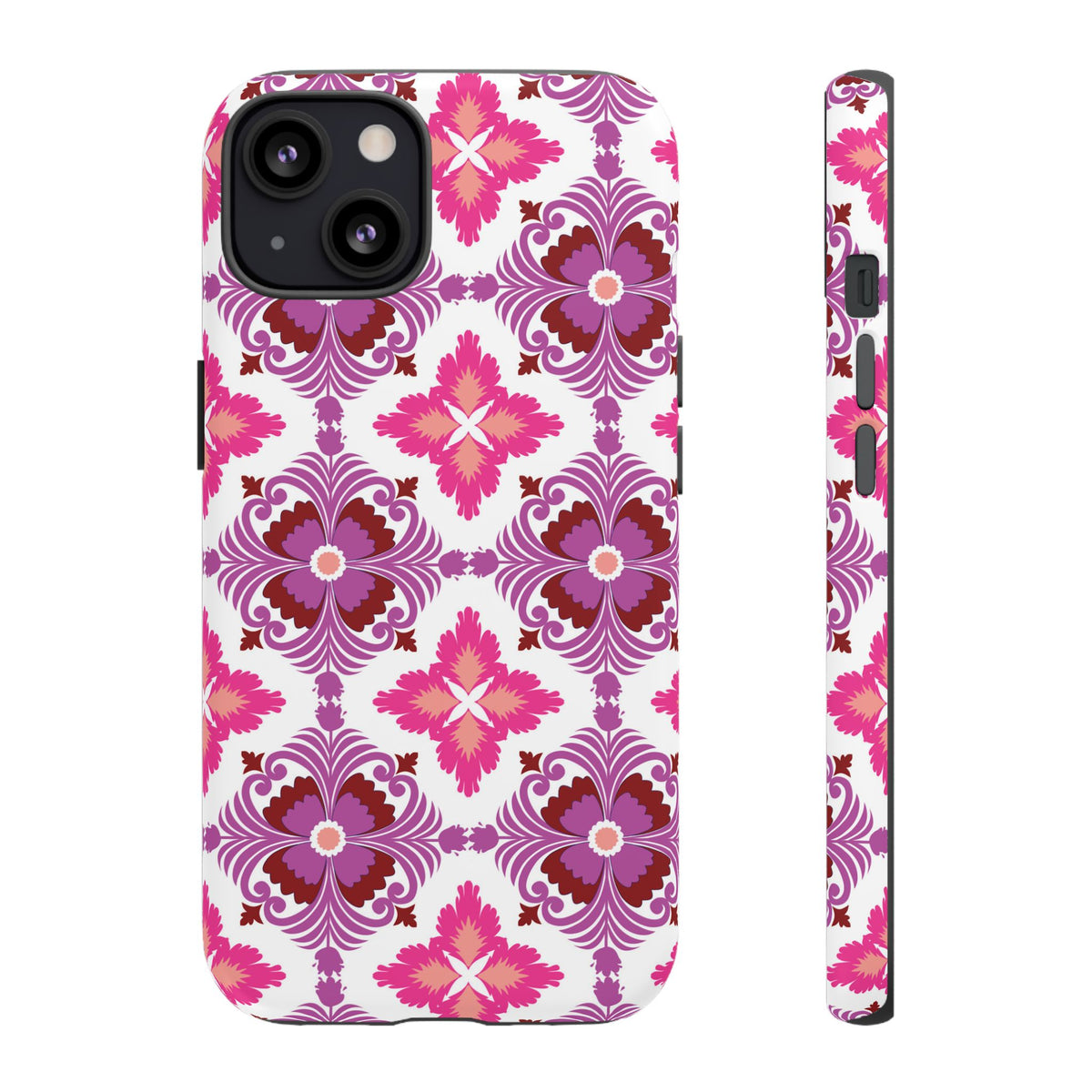 Pink Tile Floral Phone Case