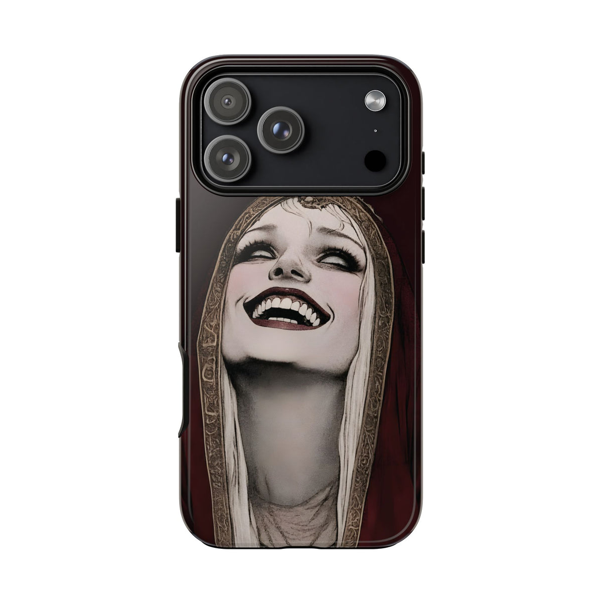 Phone Case — Gothic Laughing Nun Dark Art Protective Cover