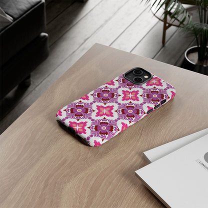 Pink Tile Floral Phone Case