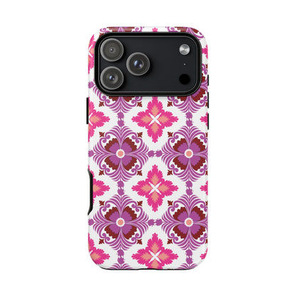 Pink Tile Floral Phone Case