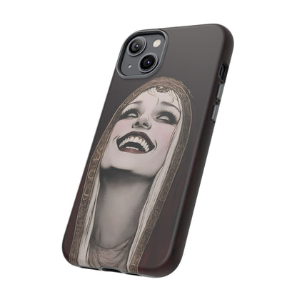 Phone Case — Gothic Laughing Nun Dark Art Protective Cover